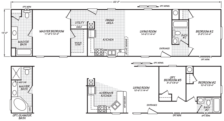 Single Wide Mobile Home Floor Plans Factory Select Homes