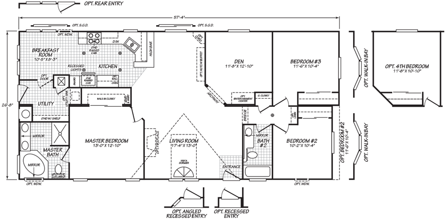 Double Wide Floor Plans The Home Outlet Az